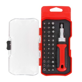 Ratchet Screwdriver Bit Set 38-Piece Torx Hex PH Slotted PZ Square Screwdriver Bits Ratchet Mini Bits Torx Set Bit Holder Adapter Set Precision Mechanics Phillips Screwdriver