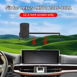 YIXKTUKEKE Car Phone Holder for Lexus LX570 2016 2017 2018 2019 2020 2021（12.3 inch Screen），for Smartphone Cradle Auto Accessories Bracket Anti-Shake，360 Degree Rotation，for All Cell Phones