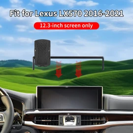 YIXKTUKEKE Car Phone Holder for Lexus LX570 2016 2017 2018 2019 2020 2021（12.3 inch Screen），for Smartphone Cradle Auto Accessories Bracket Anti-Shake，360 Degree Rotation，for All Cell Phones
