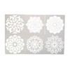 Washable Plastic Stencils Mandala Pack - 6 Stencils Included in