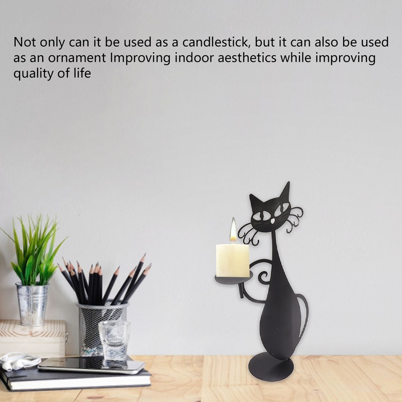 Home Decor Candlestick Durable Cat Candle Holder Decorative Candlestick Holder