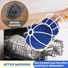 UUGLAM Hat Washer Cage for Washing Machine Hat Cleaner for Baseball Caps, Baseball Cap Washing Cage for Adult/Kid's Ball Cap, White