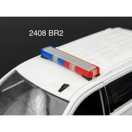 LED Ready Lightbar 1/24 LED Ready Whelen Edge Lightbar Blue Red Amber Highway Patrol Police Sheriff