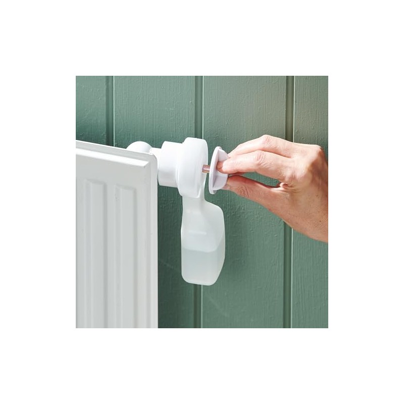 Radiator Bleeder Tool with Integrated Reservoir & Valve Key -