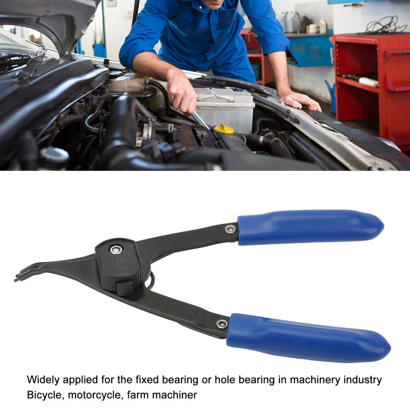 Snap Ring Pliers Adjustable 6in Metal Internal External Universal Auto