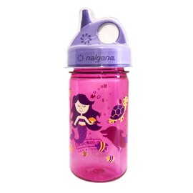 Nalgene Grip-N-Gulp Botella con tapa, sirena rosa, 12 onzas, talla única (341926)