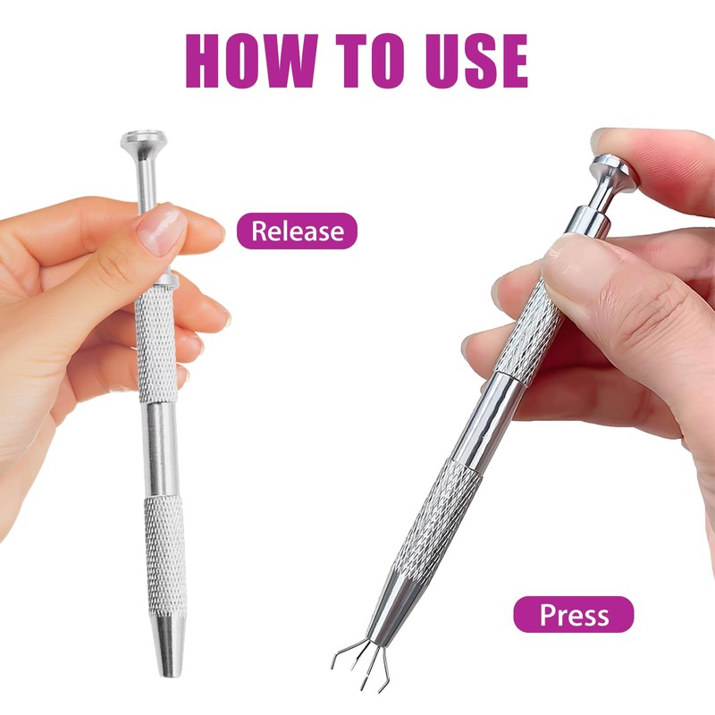 4 Pieces Piercing Ball Grabber,Piercing Ball Screw Tool,Mini Grabber Pen