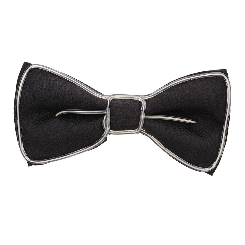 LED Bow Tie Polyester Plastic Copper Wire Adjustable Glowing Necktie
