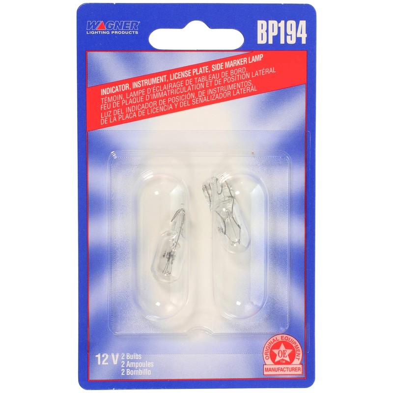 Wagner Lighting BP194 Standard Multi-Purpose Light Bulb Card of 2