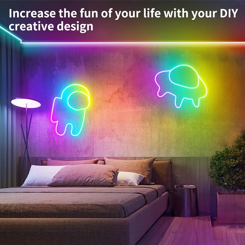 segrass 32.8FT Led Neon Rope Lights Control with App/Remote,Flexible Led