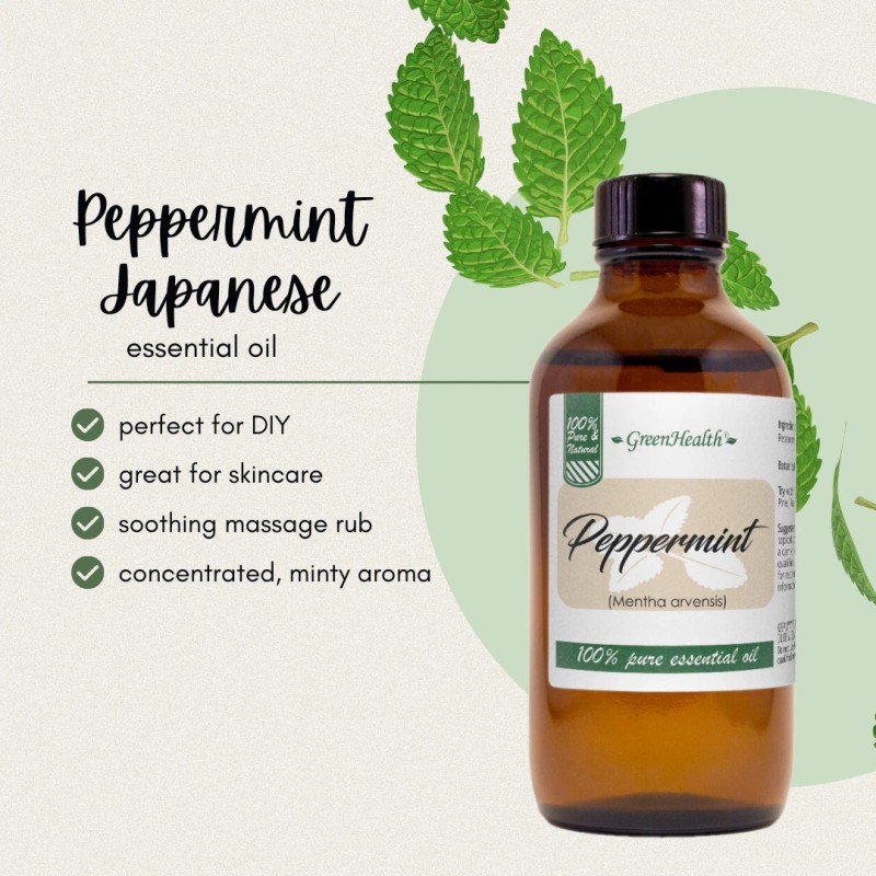 Aceite esencial de menta 4 oz puro natural con 3