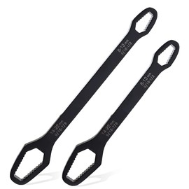 Saipe 2pcs Multifunctional Wrench Set Self Adjustable Wrench Universal Double Ended Wrench for 8mm-22mm Nuts, 220mm and 260mm Total Length