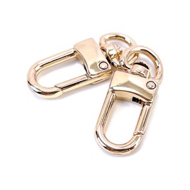 VersaKits 10 Pcs Heavy Duty Swivel Clips Light Gold Small Lobster Claw Clasps Push Gate Trigger Snap Hooks Arch Style for Sewing Purse Bag Jewelry Making