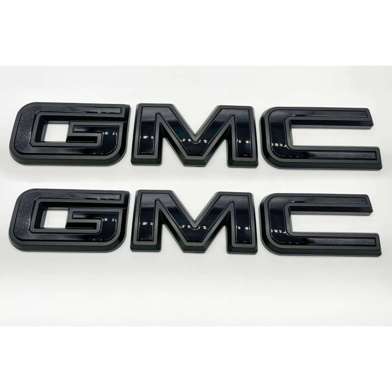Auto Front & Rear GMC Gloss Black Matte Black OVERLAY