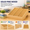 XICHENGSHIDAI 36-Slot Classroom Cell Phone Holder, Wooden Organizer