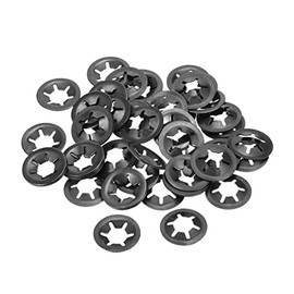 sourcing map 2pc.0 M6 Washing Machine 5.4 mm I.D.14mm O.D.Lock Push in 65Mn Black