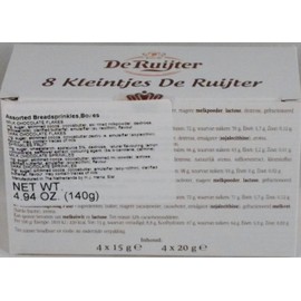 De Ruijter 8 Kleintjes Mini Box's (De Ruyter Hagelsag (sprinkels)Melk & Puur, Vlokken Melk & Puur en Vruchtenhagel) 1 box with 8 small Assortment