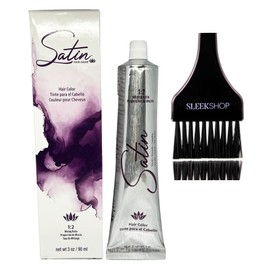 Practice SIeekshop Brush + 𝐒𝐚tin Hair Color, D𝐞v𝐞𝐥o𝐩𝐥us Ultra Vivid Fashion Colors, (NEWEST 2024-2025 VERSION) ALOE VERA BASE Low Ammonia Cream Haircolor Dye (6MC - Light Copper Mahogany)