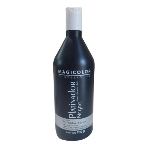 Magicolor Shampoo Negro Matizador Cabello Gris Plata Gray Platina 1