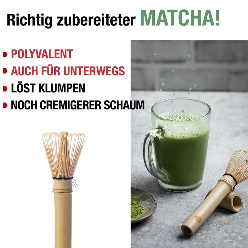 ORIGEENS Matcha Bamboo Broom with Long Handle - Small Traditional