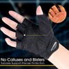 Training Gloves, Fitness, Breathable Gloves, Sports, Short Finger Gloves, Black,