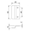Balcony Door FH-Flat Sturdy Pull Handle in Aluminium, Balcony Door