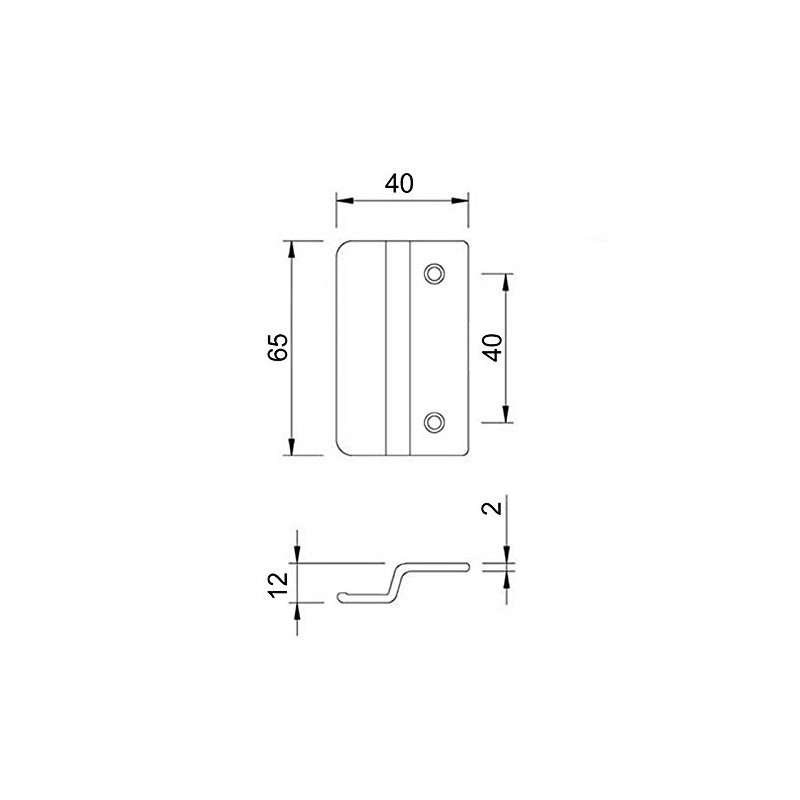 Balcony Door FH-Flat Sturdy Pull Handle in Aluminium, Balcony Door