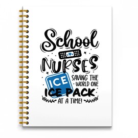 RUNMESS Nurse Nursing Spiral Journal Notebook 5.5×8.3,Nurse Notebooks Spiral, Nursing School Essentials Spiral Journal for Women,Nurse Appreciation Gifts,160 Pages