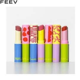 FEEV Hyper-Fit Tinted Lip Balm 4.5g [Draw My Feev Edition], Color:Breezy Coral