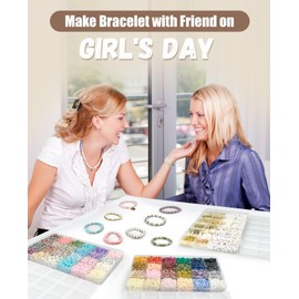 ClaBead 14000 Pcs Clay Beads Bracelet Making Kit for Adults, 3 Boxes 48 Colors Clay Beads for Bracelets Making, Jewelry Making Kits with Letter Beads for Girls 13-15, Friendship Bracelet Kit for Women