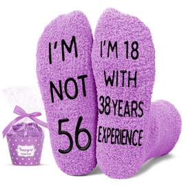 HAPPYPOP 56th Birthday Gifts Ideas for Women - Socks for 56 Year Old Woman, 56th Birthday Gifts for Female, 56 Year Old Gifts for Her