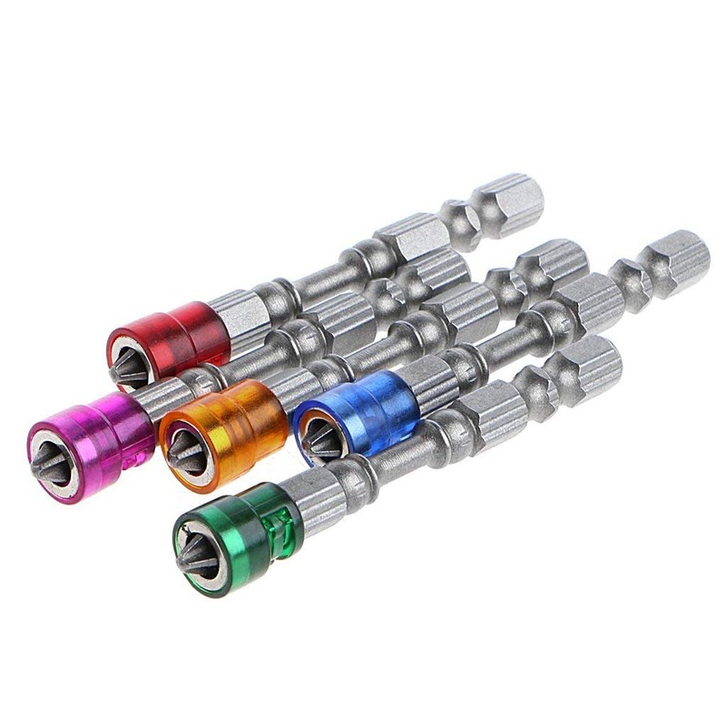 5Pcs PH2 Magnetic Phillips Screwdriver Bits with 1/4 inch Hex