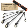 SUZUME Extra Long Flex Head Ratcheting Wrench Set 6PCS (8-19mm)