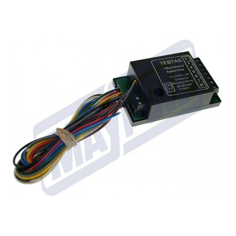 Maypole 12V 7 Way Bypass Relay with Audible Buzzer Trailer