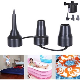 Black Inflatable Pump Adapter Plastic Nozzle Pump Nozzle Head Air Inflator Adaptor Replacement Nozzles 3 Sizes for Home Nozzles Air Mattress Etc Durability and Practicality