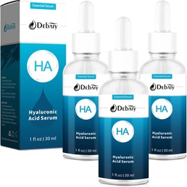 Paquete de 3 sueros de ácido hialurónico para el rostro, hidratantes y antienvejecimiento (1 fl. oz/30 ml)