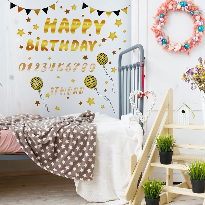 Fujitoya M0428 Wall Sticker Birthday Balloons Children's Room Baby Decoration