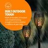 Exhart Garden Solar Lights, Set of 2 Flickering Flame Garden