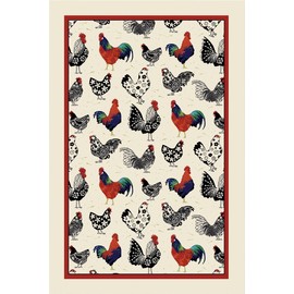 Rooster Linen Tea Towel