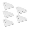 5PCS Flat Tie Plate Aluminum Alloy 5 Holes Compression Resistance
