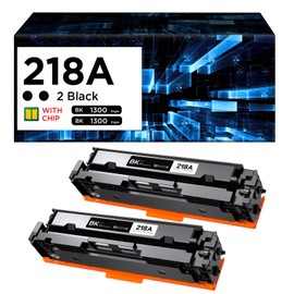 belietop 218A Toner Cartridges (with Chip) High Yield Compatible Replacement for HP 218A W2180A 218X Works with Color LaserJet Pro MFP 3301cdw 3201dw 3301sdw Printer (2 Pack, Black)