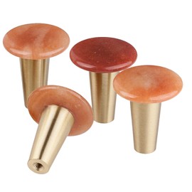 mookaitedecor Set of 4 Red Aventurine Round Crystal Cabinet Knobs with Screws, 30mm Crystal Stone Drawer Knobs Handles Pulls for Cupboard Wardrobe Kitchen Decorative Brass Knobs Calendar Wall Hanger