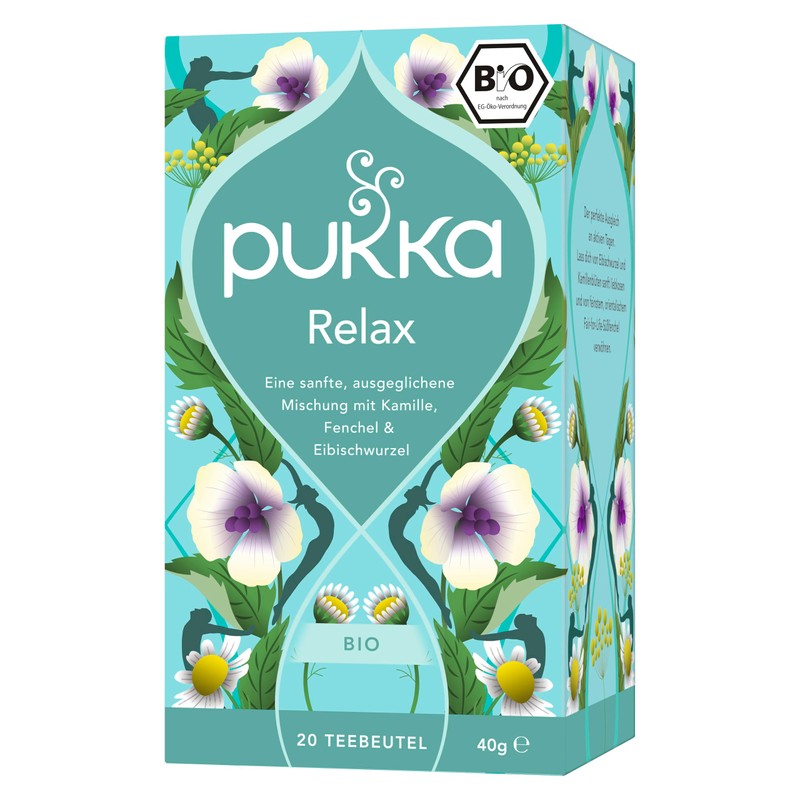 Pukka Relax, organic herbal tea, pack of 4, 80 tea