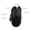 2.4G Wireless Game Mouse Black ABS Portable with Breathing Light