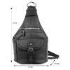 Roma Leathers Fashion Leather Backpack - Premium Black Cowhide Leather