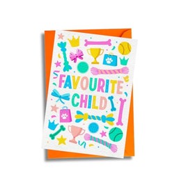 Favourite Child Chicken Dog Card - The Card Your Dog Can Eat!