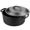 VORRINGARD Pre-Seasoned Cast Iron Dutch Oven with Lid, Round and