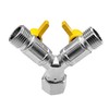 BesNPT G1/2" Female x Male x Male Y-Shape 3-Way Shut-Off