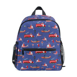 Mnsruu Fire Trucks Helicopter Airplane Toddler Backpack Preschool Rucksack Boys Girls Kids Kindergarten School Bag
