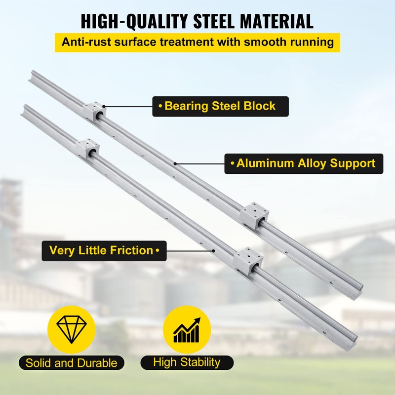VEVOR Linear Rail Slide SBR16-1500mm 2 PCS and 4 PCS